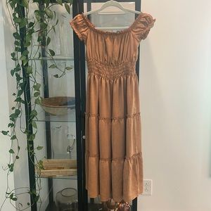 Forever 21 women’s ruffle midi dress.